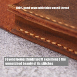 brown card holder - DMleather