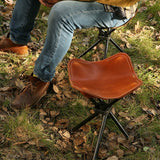 camp folding stool - DMleather