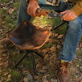 camp folding stool - DMleather