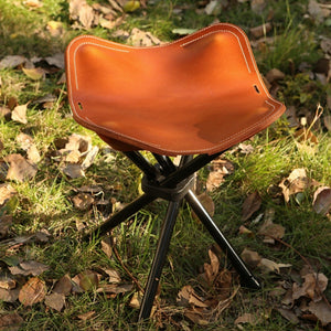 camp folding stool - DMleather