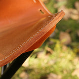 camp folding stool - DMleather