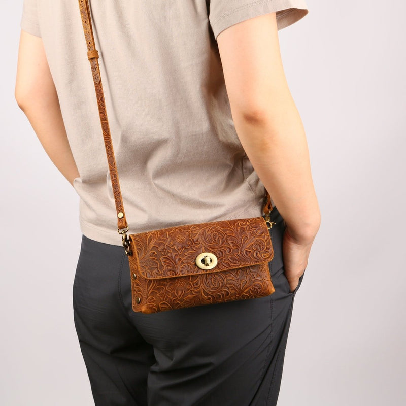 cell phone crossbody bag - DMleather