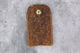 embossing leather iPhone case - DMleather