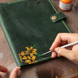 floral leather journal - DMleather