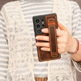 Genuine Leather s24 s25 s26 ultra cases with hand strap