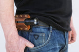 Personalized full grain Leather flashlight holster