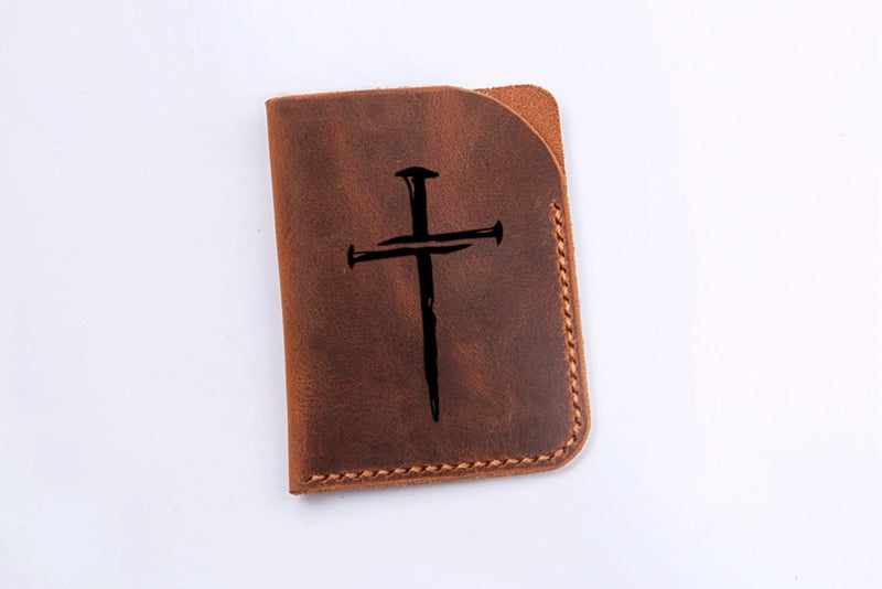 Minimalist leather credit card sleeve holder business card case wallet
