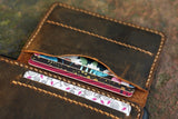 Personalized leather iPhone 15 14 13 Pro Max card wallet