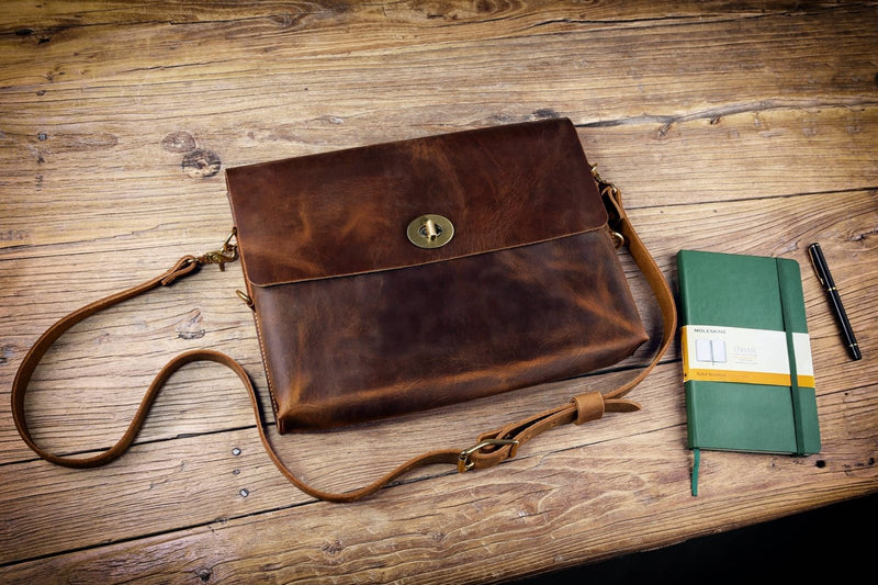 15 inch leather laptop bag - DMleather