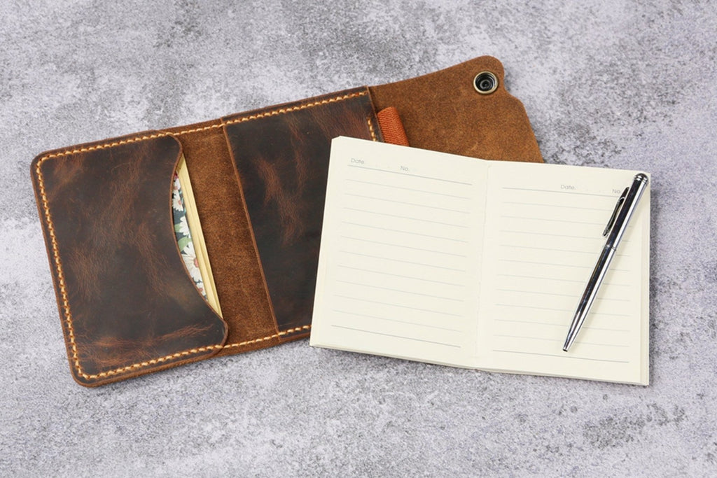 Personalized leather mini composition notebook cover – DMleather