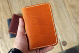 Designer vegetable tanned leather passport cover