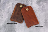 Leather Phone sleeve pouch flip case with belt clip loop