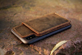 Personalized leather iPhone 15 14 13 Pro Max card wallet