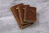 Handcrafted Refillable Leather Journal Travelers Notebook with 3 Inserts