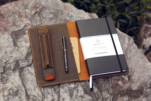 Personalized leather cover for Panda Planner