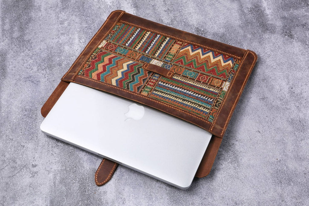 Distressed Computer Case Vintage distressed leather computer case bag for macbook pro 13 14 15 ...