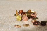 10 PCS Quality solid brass copper leather stud rivets kit