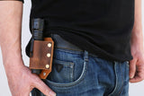 Personalized full grain Leather flashlight holster