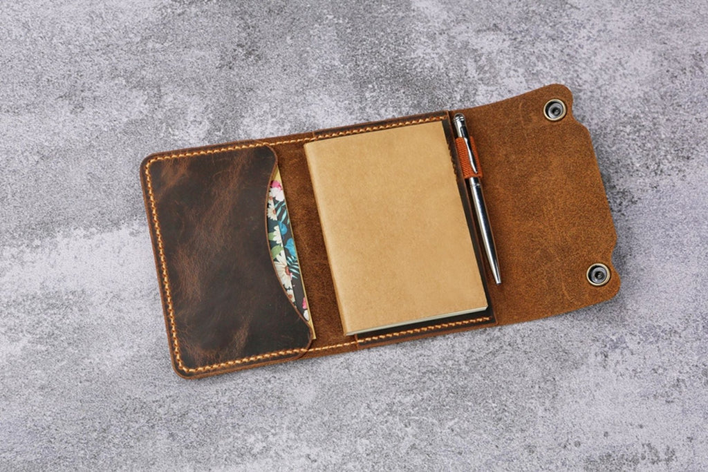 Personalized leather mini composition notebook cover – DMleather