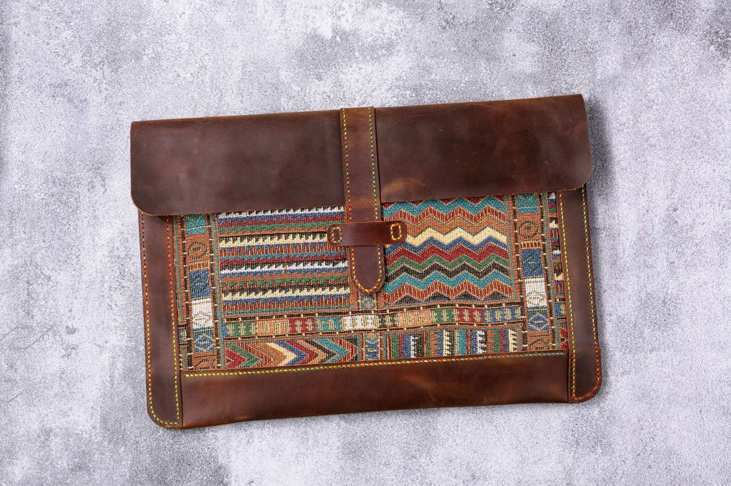 Distressed Computer Case Vintage distressed leather computer case bag for macbook pro 13 14 15 ...