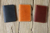 Designer vegetable tanned leather passport cover