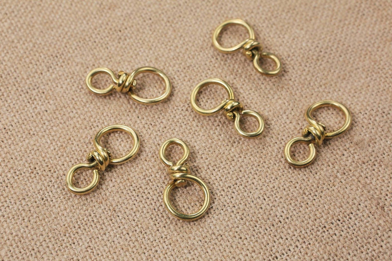 10 PCS Heavy duty solid brass split key rings , 32mm 25mm 20mm split Key  Rings for Keychain Car Keys Dog Tag Ring Crafts