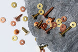 10 PCS Quality solid brass copper leather stud rivets kit