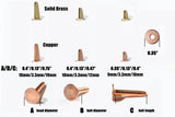 10 PCS Quality solid brass copper leather stud rivets kit