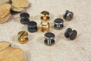 matte black silver chicago bolt belt screws binding screws
