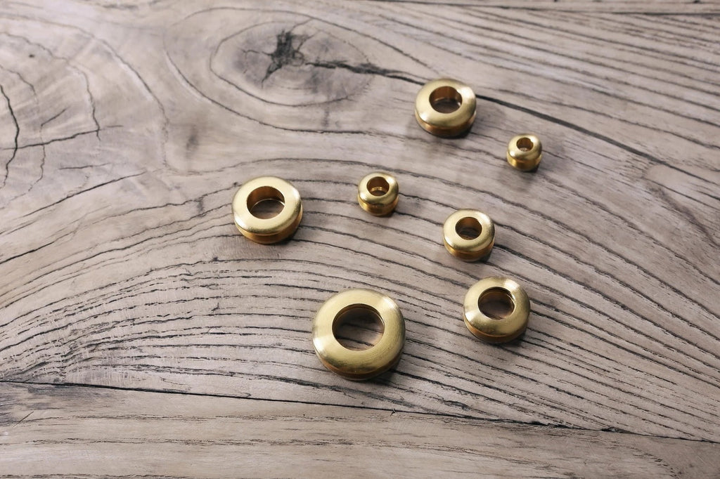 4 PCS solid brass eyelet screws grommets metal grommets for leather bag craft bag loop handle connector rings