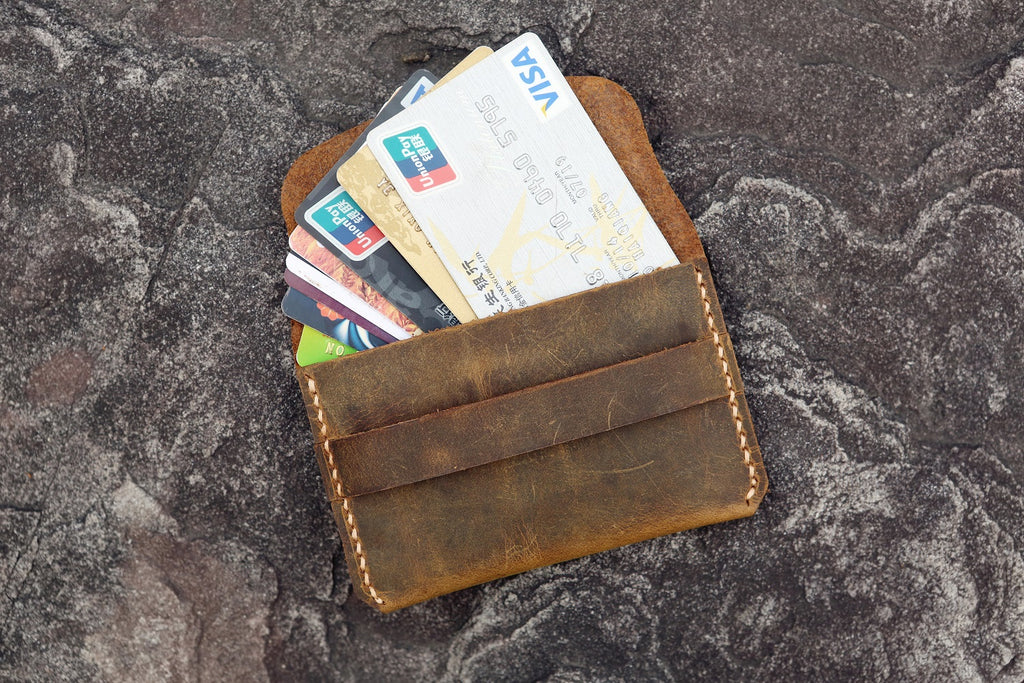 leather men card wallet