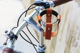 Black Brown leather bike coffee cup holder , bicycle bike handlebar cup holder , cup holder for a bike