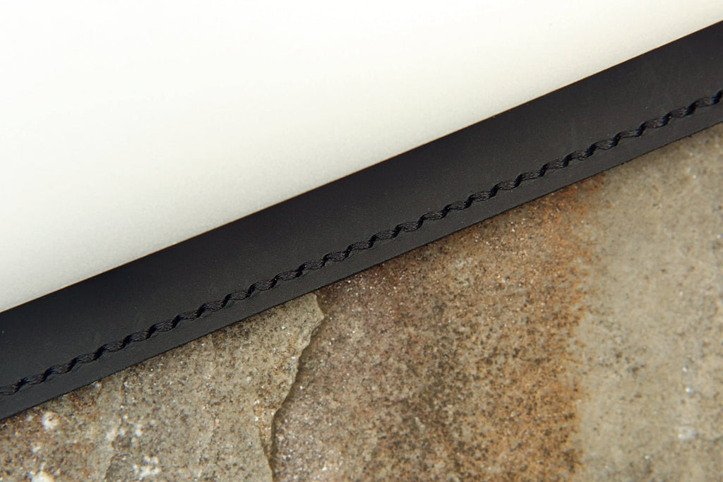 Black leather macbook pro air case sleeve