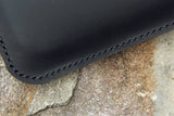 Black leather macbook pro air case sleeve