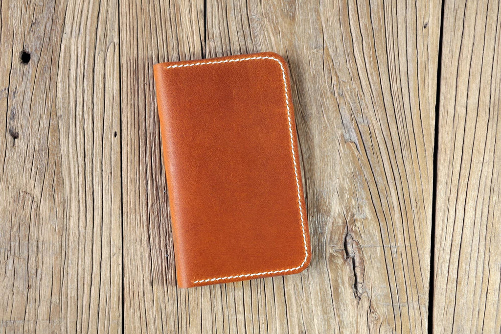 Brown Black vegetable tanned leather cover for field notebook