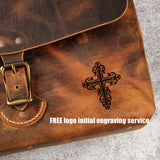 brown leather laptop bag - DMleather