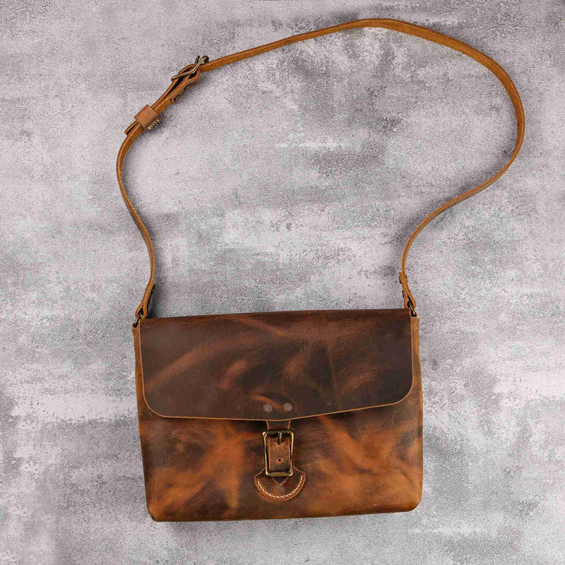 brown leather laptop bag - DMleather