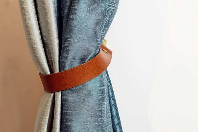 leather curtain holder holdbacks