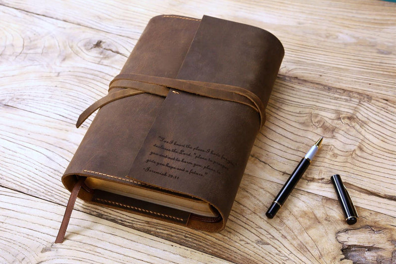 Engraved leather bible Custom leather holy bible xl xxl covers case organizer , Personalized leather cover for bible KJV