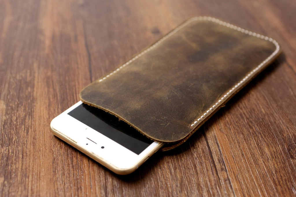 Brown iPhone 14 Plus Leather Case