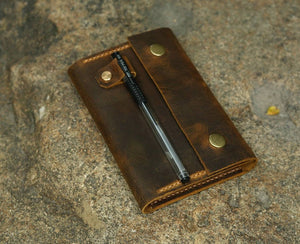 leather pocket moleskine cover