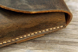 Distressed leather phone crossbody sling bag