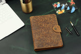 Embossing leather A5 A6 6 ring binder notebook planner