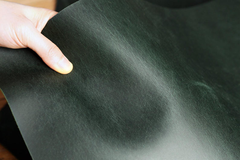 rustic green leather sheet