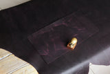 Full grain distressed purple leather pieces 1.0 - 2.0mm 3 - 5 Oz