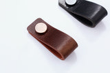 Full Grain Leather drawer pulls brown black leather cabinet pulls