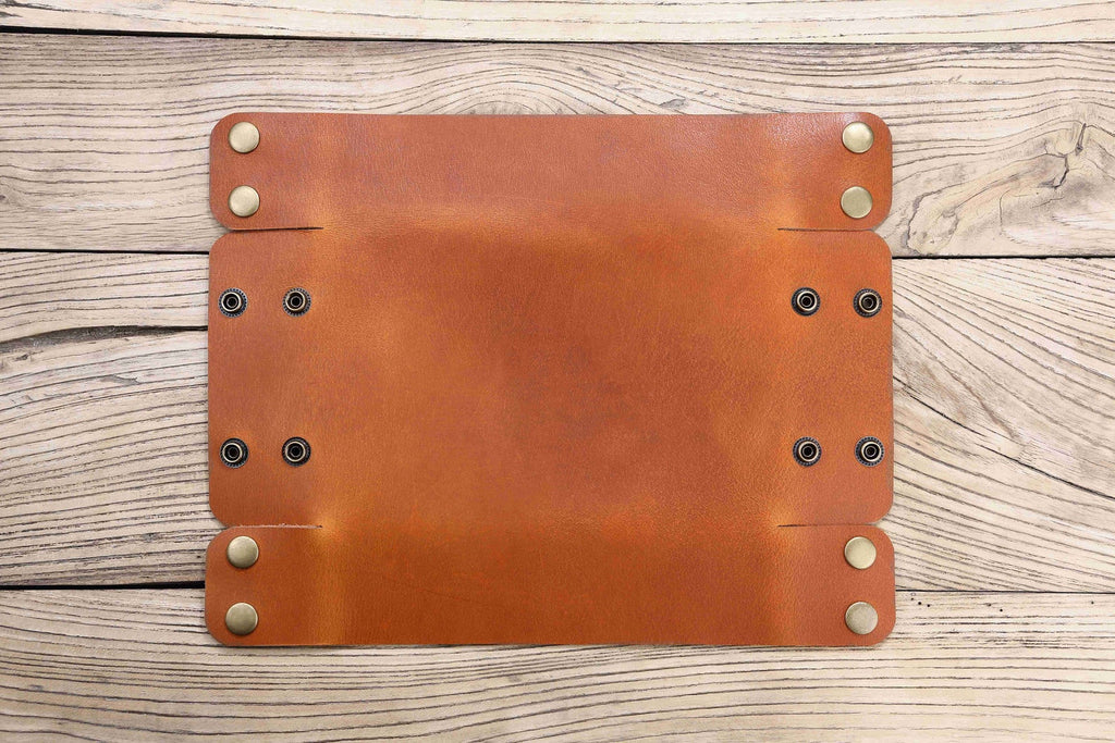 Full grain Vegetable tanned Leather catch all tray