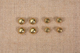 Gold solid brass screw back cone spike studs