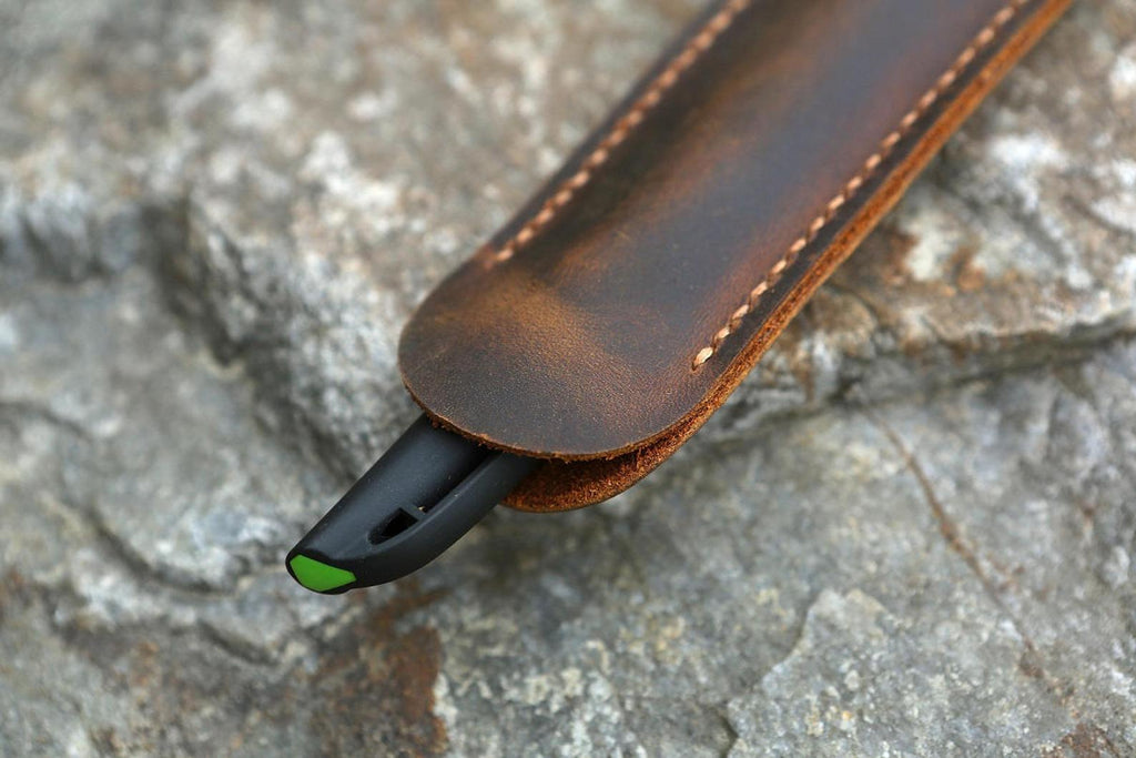 Handmade distressed leather Fountain Pen sleeve