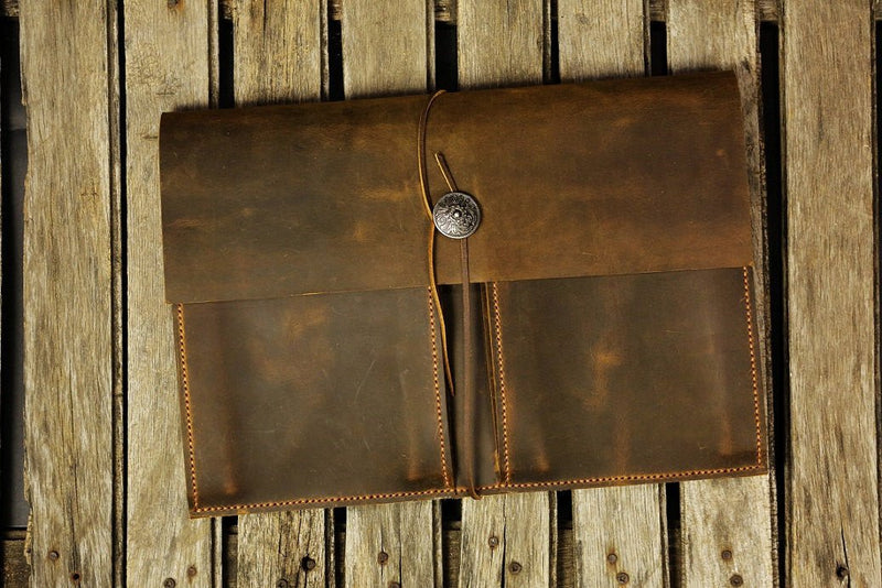 vintage leather laptop case sleeve for macbook and surface pro – DMleather